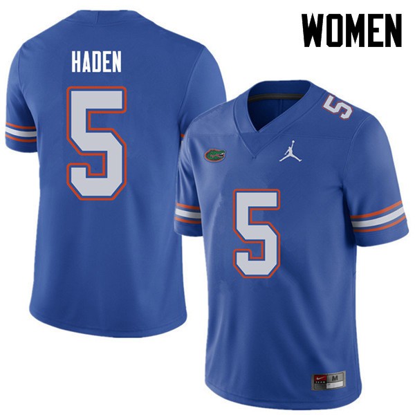 Jordan Brand Women #5 Joe Haden Florida Gators College Football Jerseys Royal
